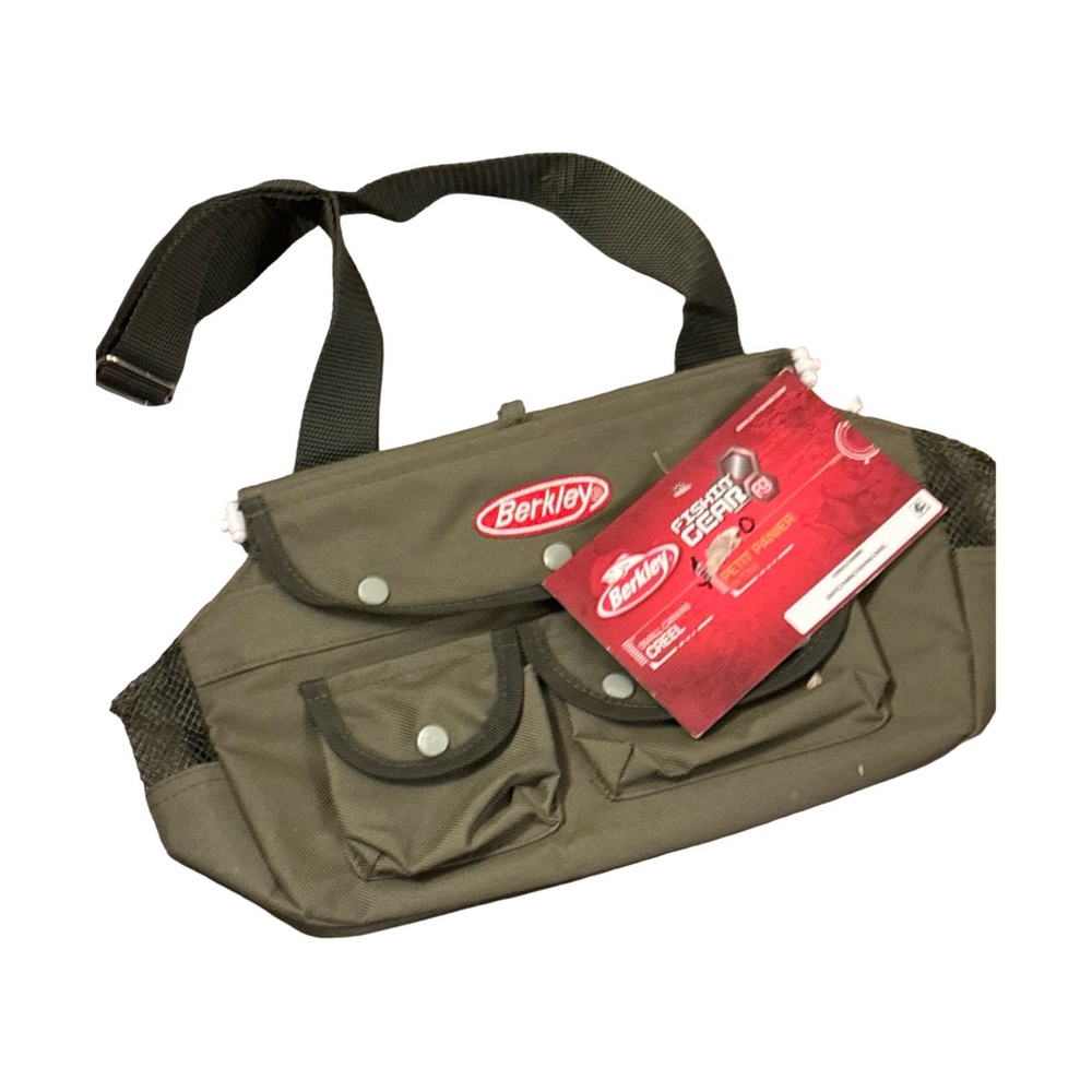 Olive Green Men’s Outdoor Tackle Canvas Fishing Gear Bag